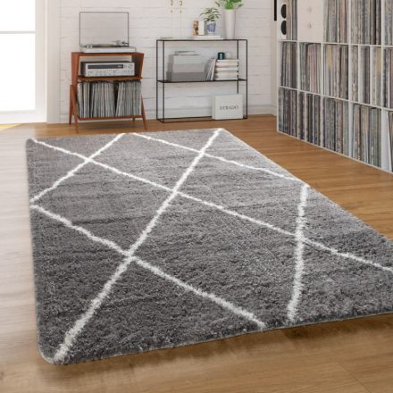 Shaggy szőnyeg skandináv bolyhos szőnyeg - szürke 160x220 cm