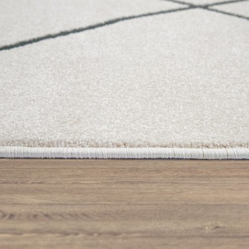 Feher nappali szonyeg rovid szalu skandinav design 60x100 cm