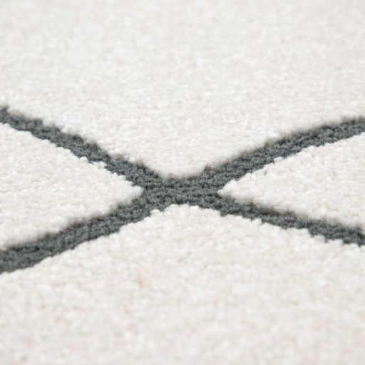 Feher nappali szonyeg rovid szalu skandinav design 60x100 cm