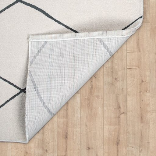 Feher nappali szonyeg rovid szalu skandinav design 60x100 cm