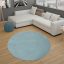 Egyszinu turkiz modern szonyeg nappaliba 200 cm kerek