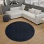 Egyszinu kek modern szonyeg nappaliba 120 cm kerek