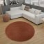 Egyszinu rozsdabarna modern szonyeg nappaliba 200 cm kerek