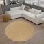 Egyszinu arany modern szonyeg nappaliba 200 cm kerek