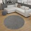 Egyszinu antracit modern szonyeg nappaliba 200 cm kerek