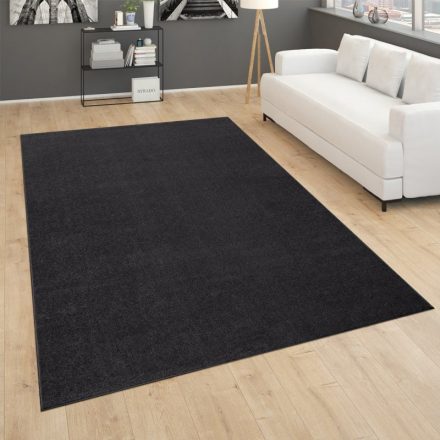 Egyszínű modern szőnyeg - fekete 160 cm négyzet alakú