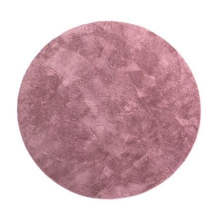 Shaggy szőnyeg mosható plüss hatású szőnyeg - pink 200 cm kör alakú