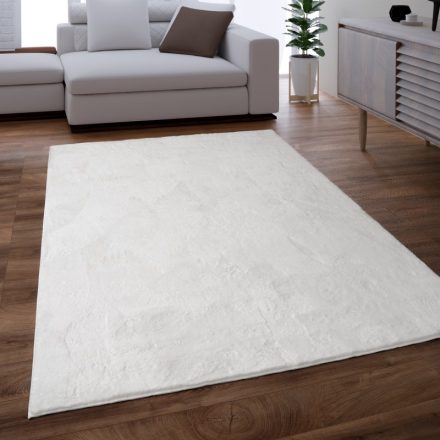 Shaggy szőnyeg mosható plüss hatású szőnyeg - fehér 80x150 cm