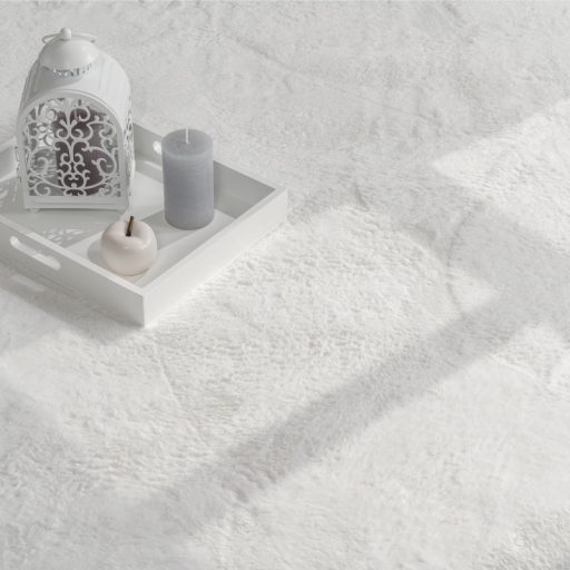 Shaggy szonyeg - puha, moshato, pluss, csuszasmentes, feher, 120x170 cm