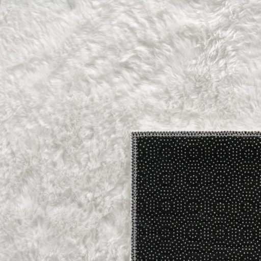 Shaggy szonyeg - puha, moshato, pluss, csuszasmentes, feher, 120x170 cm