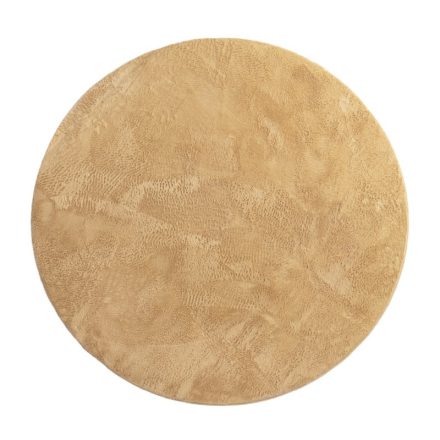Shaggy szőnyeg mosható plüss hatású szőnyeg mustársárga 100 cm kör alakú