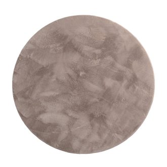 Kerek shaggy szonyeg - puha, moshato, pluss, csuszasmentes, taupe, 120 cm kor