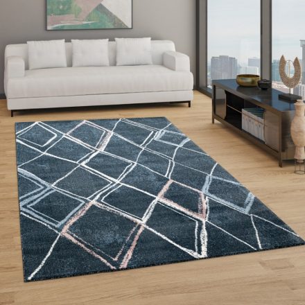 Antracit 3D modern design szőnyeg rombusz mintával rövid szálú 120x170 cm