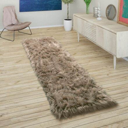 Bézs puha szőrme hatású szőnyeg 80x150 cm