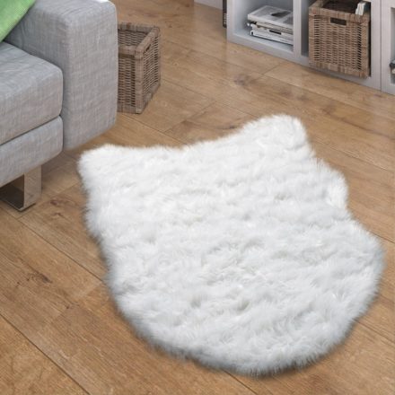 Fehér puha szőrme hatású szőnyeg 80x120 cm