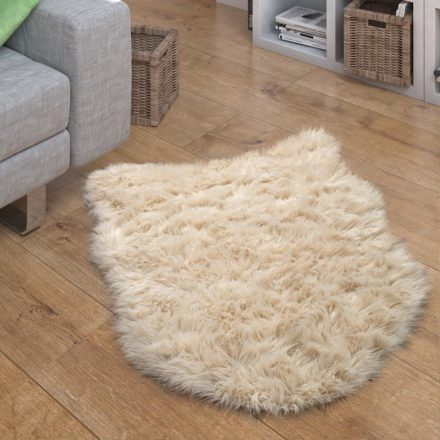 Krém puha szőrme hatású szőnyeg 55x80 cm