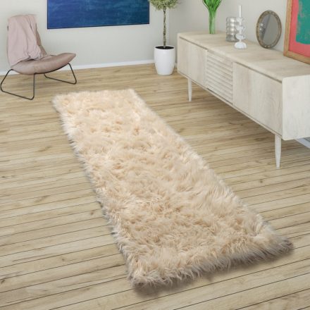 Krém puha szőrme hatású szőnyeg 80x150 cm