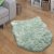 Zöld puha szőrme hatású szőnyeg 55x80 cm