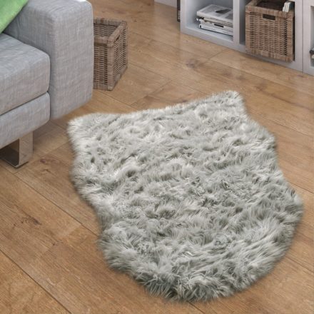 Szürke puha szőrme hatású szőnyeg 80x120 cm