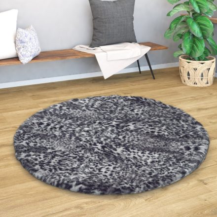 Szürke mosható szőnyeg leopárd mintás 120 cm kör alakú