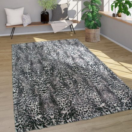 Szürke mosható szőnyeg leopárd mintás 160x230 cm