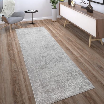 Designer szőnyeg klasszikus szőnyeg keleti mintával szürke 80x300 cm