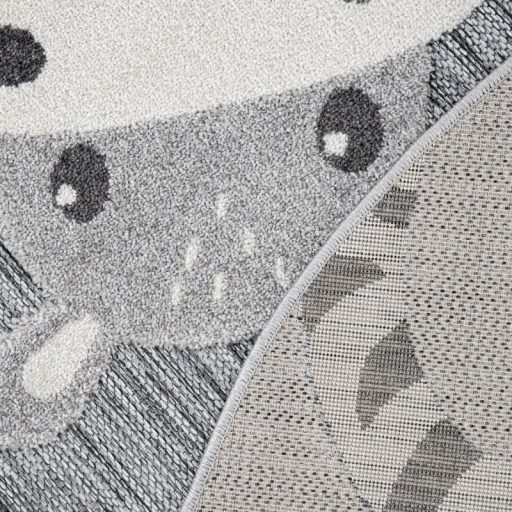 Kerek szonyeg, gyerekszoba szonyeg szurke motivummal 120 cm kor