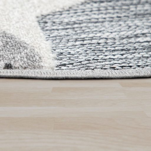 Kerek szonyeg, gyerekszoba szonyeg szurke motivummal 200 cm kor