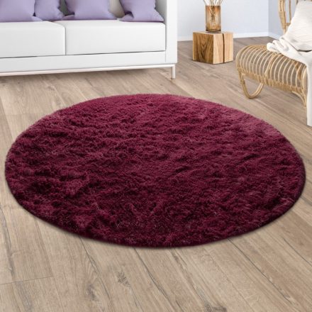 Sunny Shaggy szőnyeg bolyhos puha modern szőnyeg lila 120 cm kör alakú
