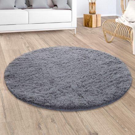 Sunny Shaggy szőnyeg bolyhos puha modern szőnyeg - szürke 80 cm kör alakú