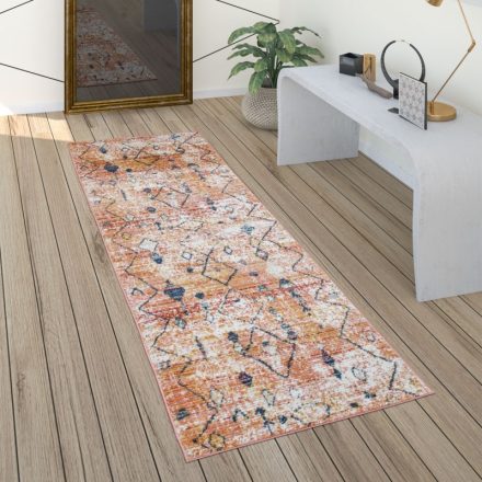 Designer szőnyeg skandináv stílusú boho mintás színes 80x300 cm