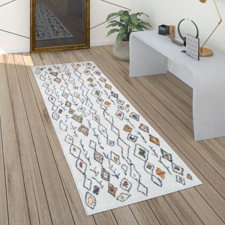 Zoe vintage hatású design szőnyeg rövid szálú krém ethno 80x300 cm