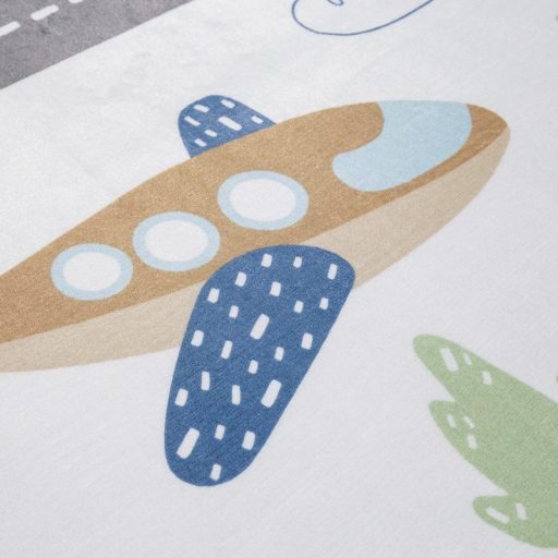 kisfiu gyerekszonyeg autout mintaval krem szinu 120x160 cm