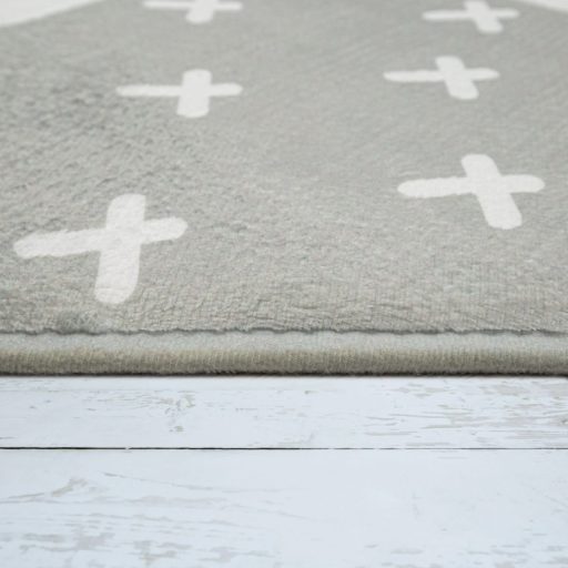 Gyerek szőnyeg kisfiúknak - feliratos, csillagos, csúszásmentes, kék, 80x150 cm