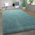 Natasa Shaggy szőnyeg puha hosszú szálú szőnyeg pasztel türkiz 70x140 cm