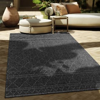 vizallo modern antracit szonyeg teraszra es kertbe 200x280 cm