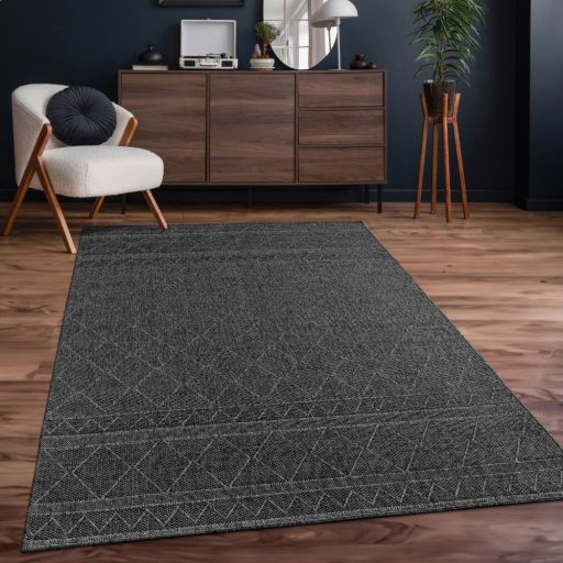 vizallo modern antracit szonyeg teraszra es kertbe 120x160 cm