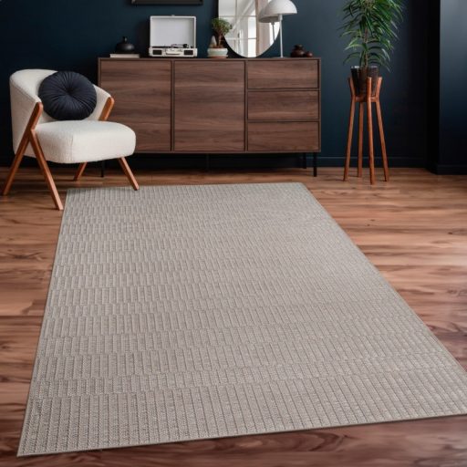 bezs geometria mintas kulteri szonyeg 200x200 cm