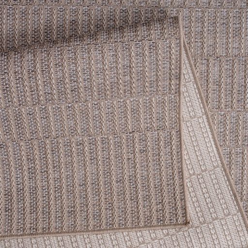 bezs geometria mintas kulteri szonyeg 200x200 cm