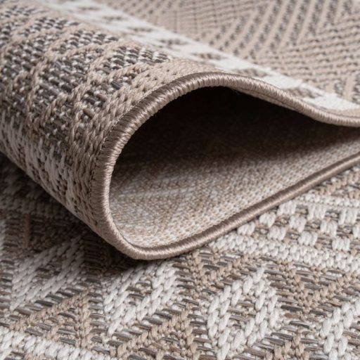 modern bezs kulteri szonyeg aztek mintaval 120x160 cm