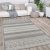 Modern szőnyeg azték mintás kültéri szőnyeg teraszra étkezőbe csíkos - szürke 300x400 cm