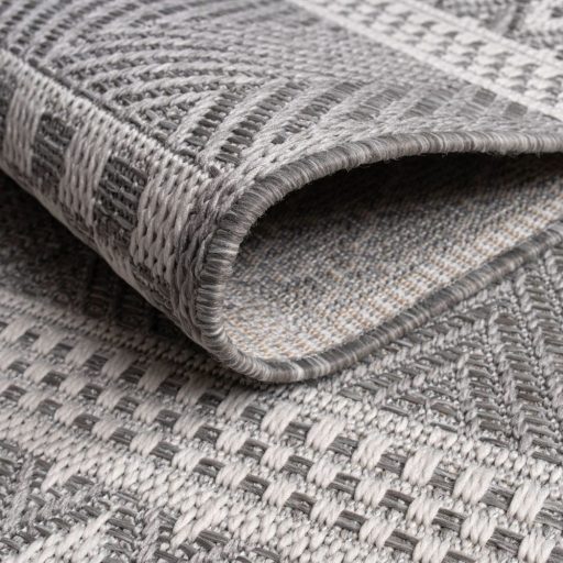 modern csikos szurke kulteri szonyeg teraszra 200x200 cm