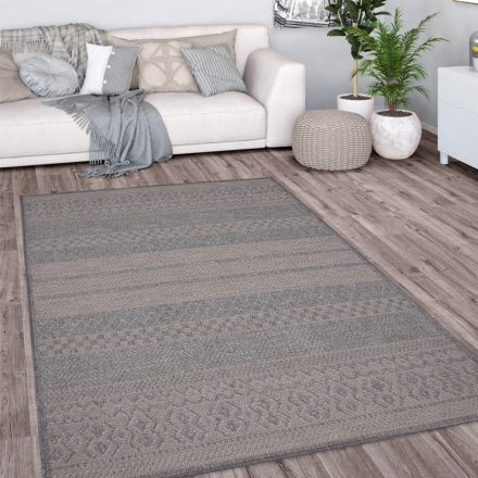 Modern szőnyeg azték mintás kültéri szőnyeg teraszra étkezőbe - szürke 240x340 cm