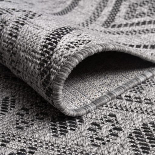 vizallo modern antracit szonyeg teraszra geometria mintas 200x280 cm