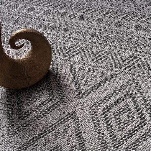 vizallo modern antracit szonyeg teraszra geometria mintas 300x400 cm