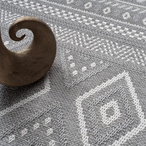 modern szurke nagy meretu kulteri szonyeg geometria mintaval 300x400 cm