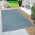 Vízálló kültéri szőnyeg lapos szövésű teraszra erkényre bordűrös szürke-türkiz 200x280 cm
