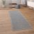 Vízálló kültéri szőnyeg lapos szövésű teraszra erkényre bordűrös ezüstszürke 80x200 cm