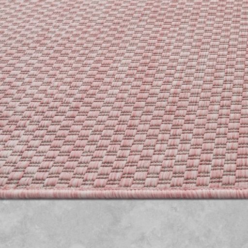 lapos szovesu pink szonyeg teraszra es erkelyre 150x150 cm
