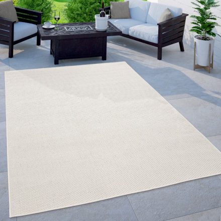 Vízálló nagyméretű kültéri szőnyeg lapos szövésű teraszra - krém szőnyeg 300x400 cm